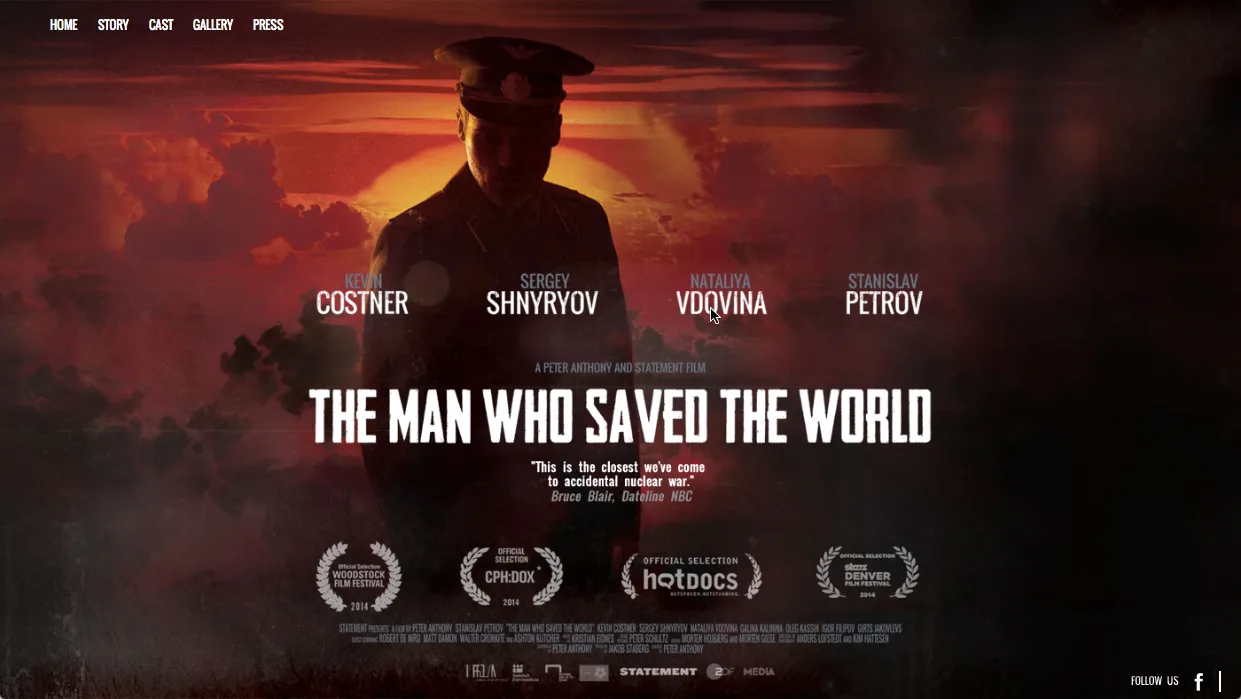 Skærmbillede fra Filmside til The Man Who Saved the World